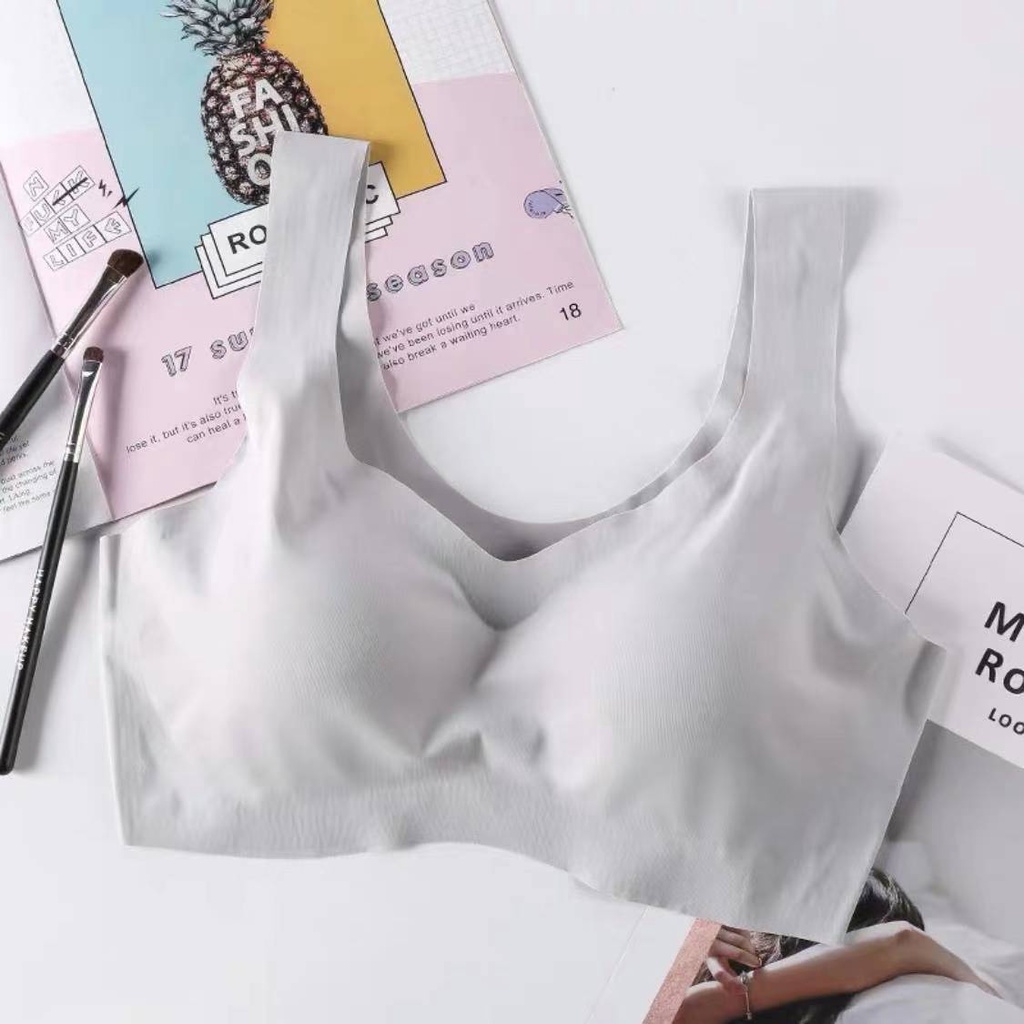 COD√Sport Bra Pakaian Dalam Wanita Hight Quality-bra-33 Grey