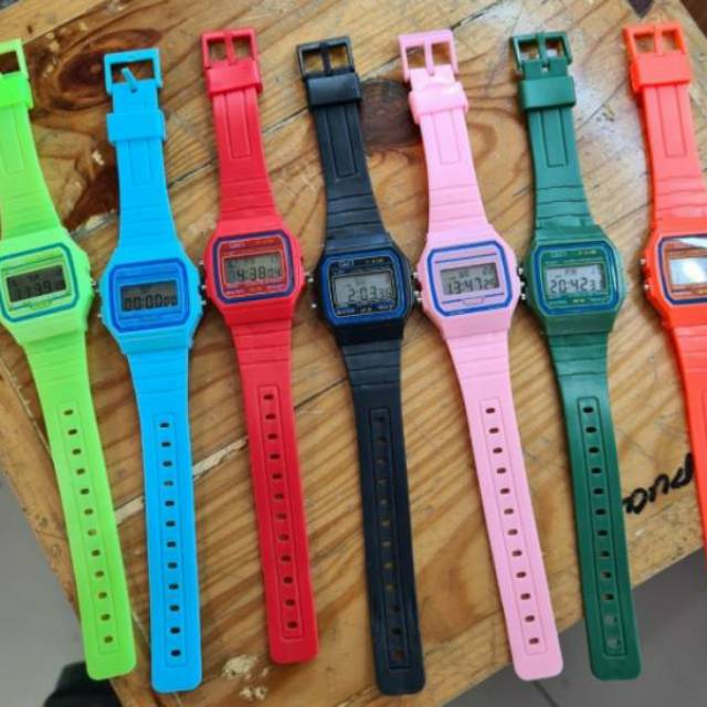 Jam tangan qnq qq mirip F-91W paling murah lucu branded