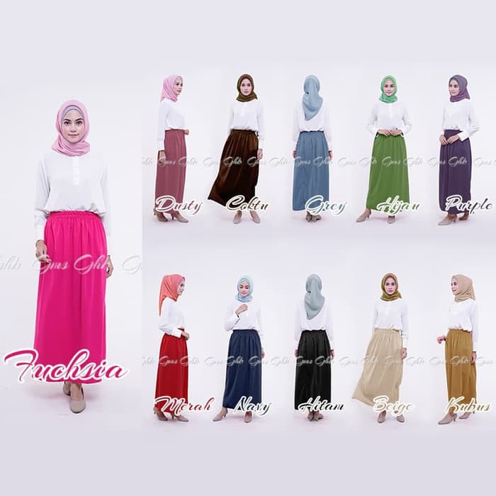 Jilbab instant, Hijab instant Wolfis Skirt / Rok Panjang Wolfis Murah Grosir
