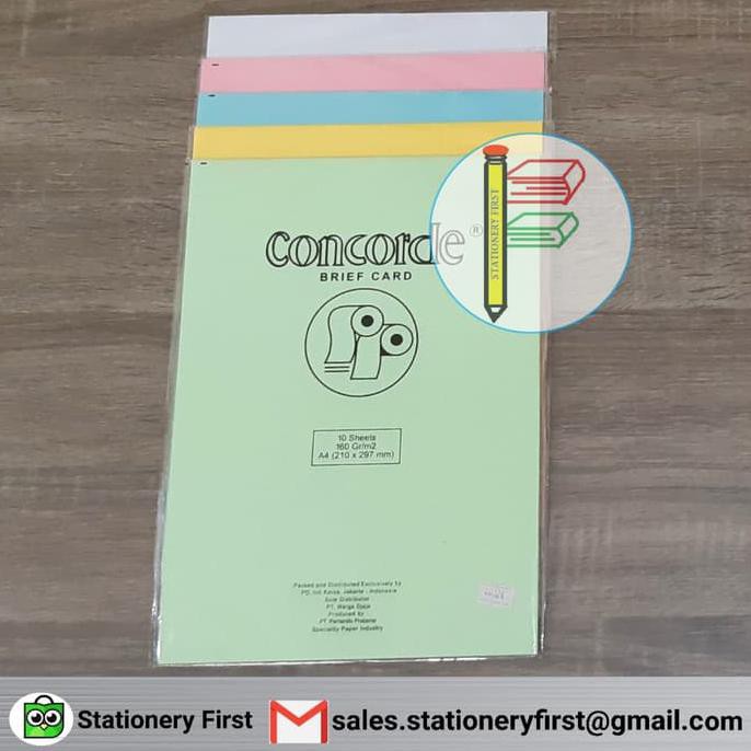 

KERTAS CONCORDE 160GR UKURAN A4 KODE 437