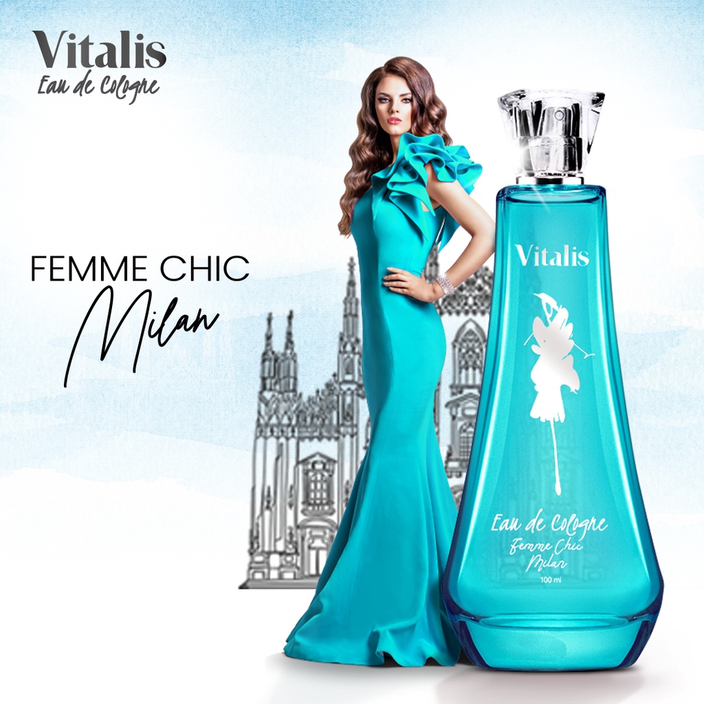 Vitalis Eau De Toilette Femme Chic 100ml - Parfum Wanita Long Lasting Luxurious Fragrance