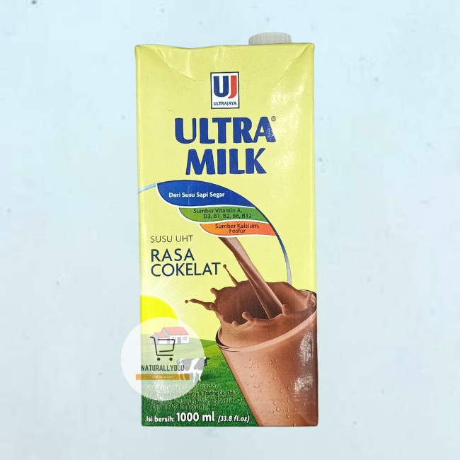 Ultra Milk Susu UHT Full Cream / Coklat Cair 1Liter / Dus