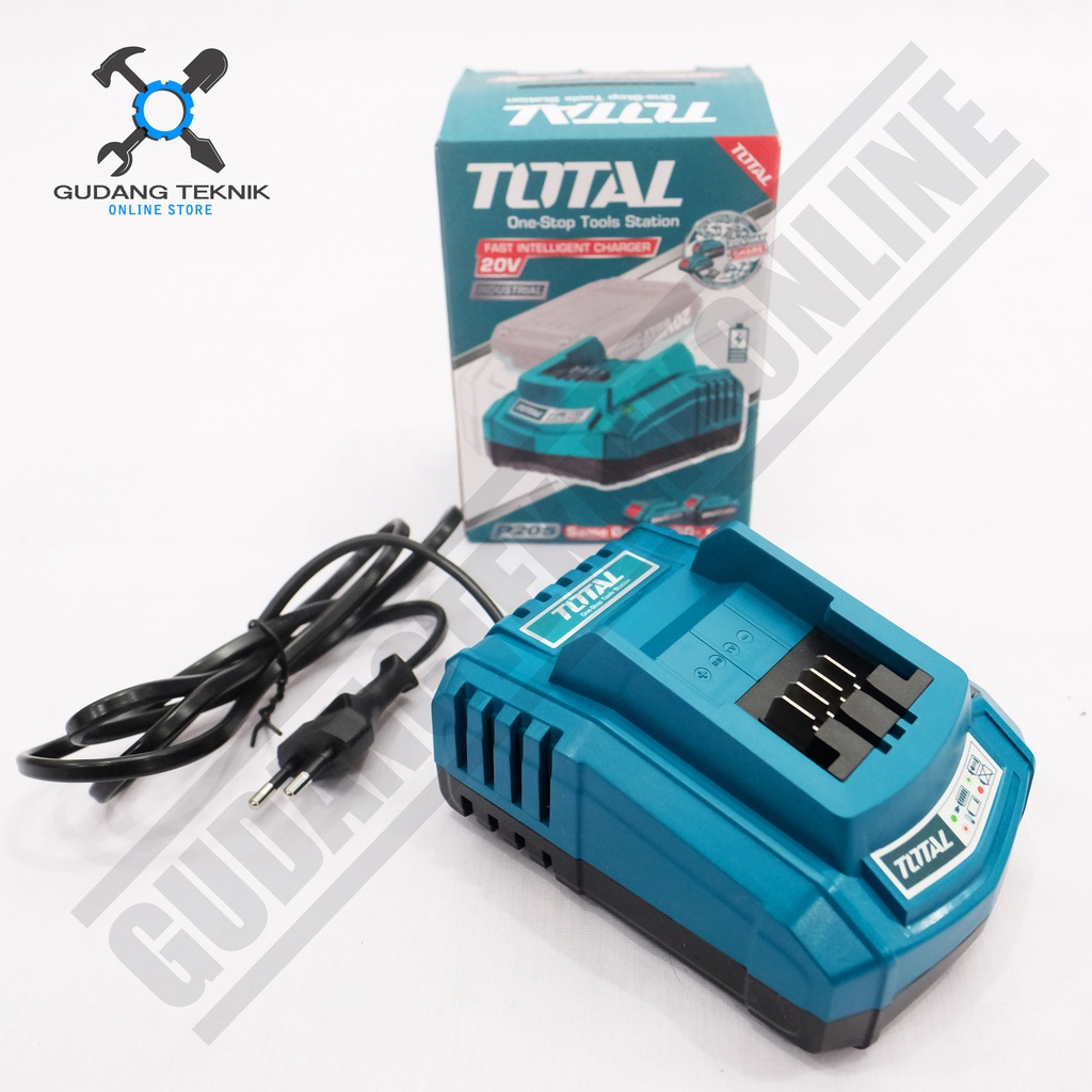 Charger Baterai 20V TOTAL TFCLI2001 / Cas Baterai 20 Volt TFCLI 2001 TOTAL