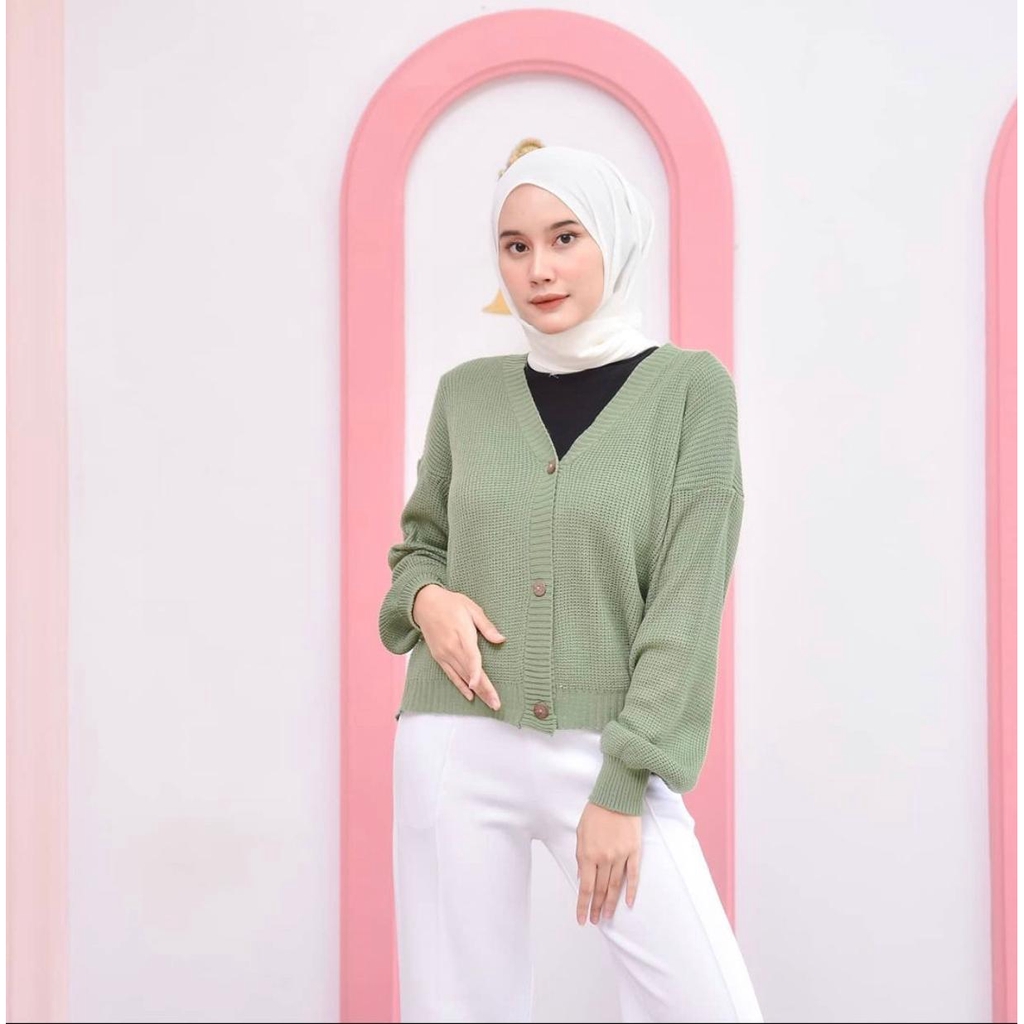 ZAHRA - Pakaian Wanita Cardigan Rajut Halus SHIREEN CARDY