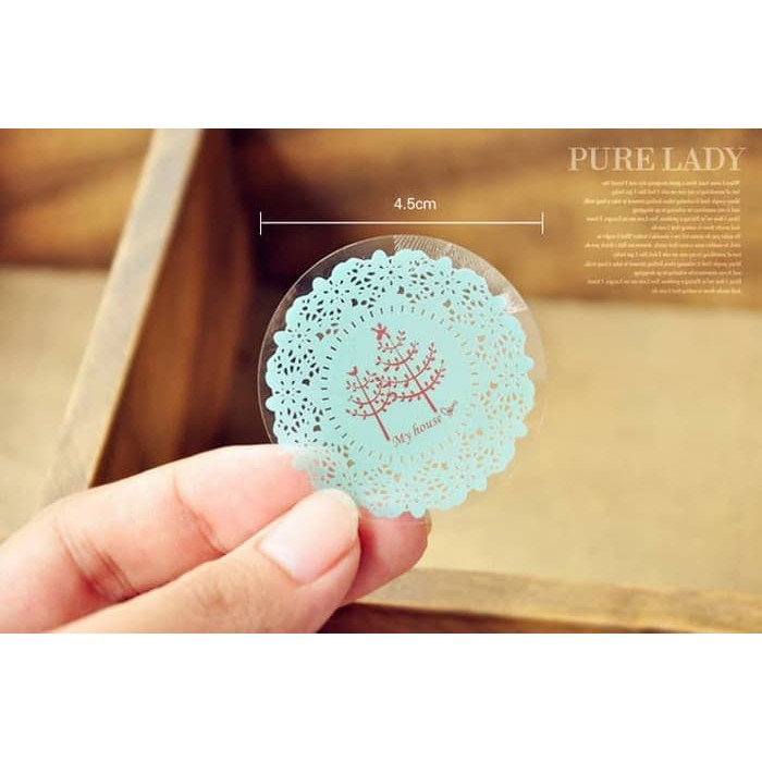 Round Lace Sticker (1sheet=10pcs)