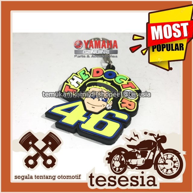 DJ492 GANTUNGAN KUNCI THE DOCTOR FACE ROSSI VR46 ASIA FAVORIT ASLI YAMAHA LIMITED BY TESESIA