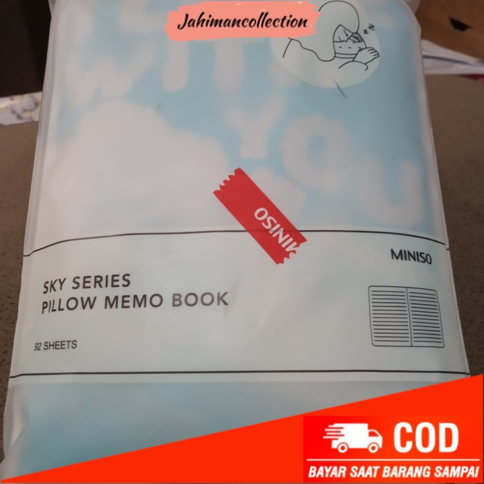 

✨ BISA COD ✨ Pillow Memo Book - Sky Series Original Miniso