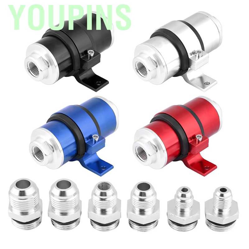 NEW Universal Racing AN6 100 Micron Aluminum Inline Fuel Filter Petrol BLACK NEW Universal Racing AN6 100 Micron Aluminum Inline Fuel Filter Petrol BLACK