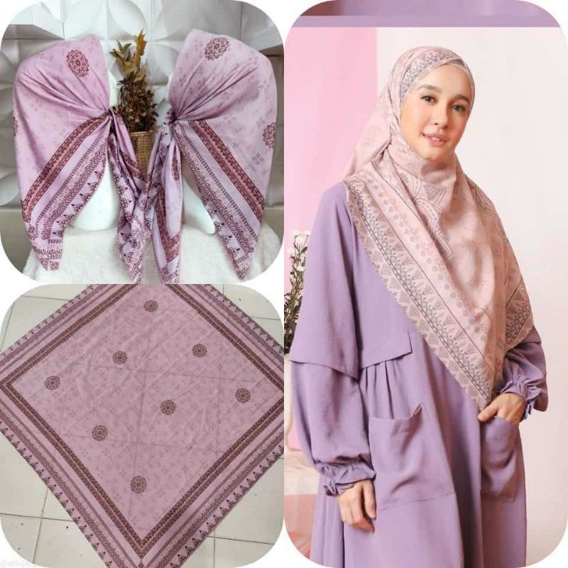Hijab Motif L by LCB / Hijab Branded Segiempat