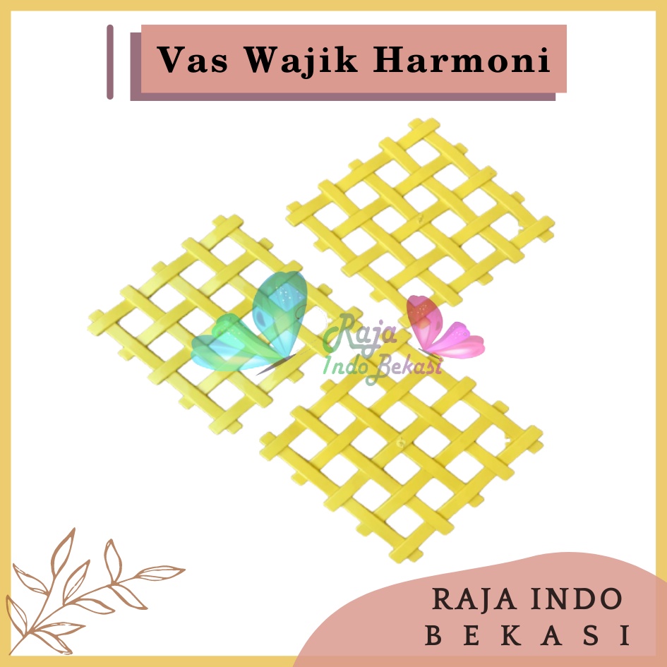 Pagar Wajik Harmoni Kuning Ornamen Bunga Vas Wajik Pagar, Jaring, Rambatan Plastik Ukuran Kecil Sedang Besar untuk Bunga Hias Artificial Hiasan Ruang Tamu Dinding Home Grosir Murah Wajik Putih / Breket/ Tatakan/ Pagar Plastik/ Bunga Plastik/ Rumput Plasti