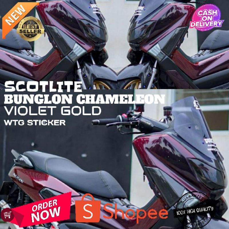 SKOTLET STIKER MOTOR GREEN CHAMELEON BUNGLON PREMIUM SKOTLET BUNGLON STIKER BUNGLON SCOTLITE BUNGLON