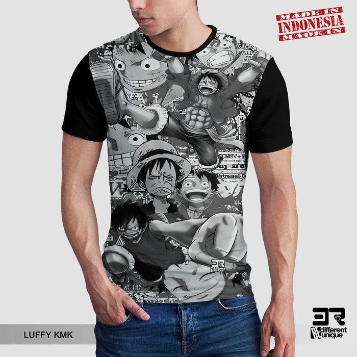KAOS PRIA KAOS PRINT DISTRO 3R ANIME ONE PIECE LUFFY KOMIK