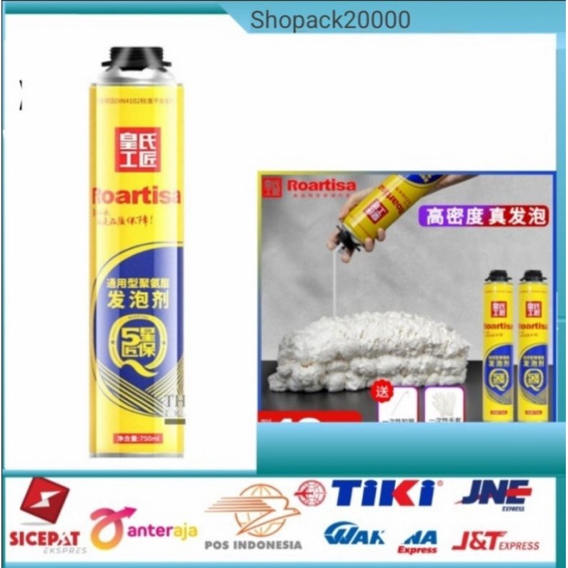 Paket Pu Foam Roartisa/PU Gun+PU Foam 750 ML