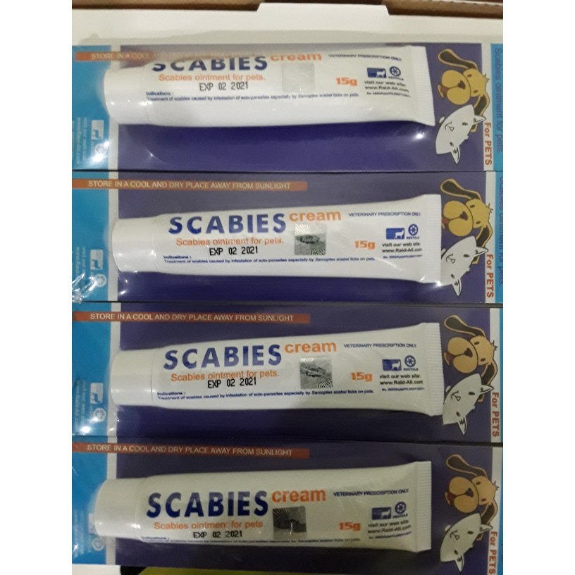 Scabies Cream Raid All untuk Hewan Kucing Anjing / Salep Kulit Hewan