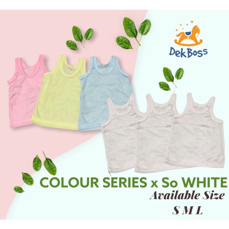 [Ready S M L] Singlet anak bayi laki laki perempuan kaos dalam anak bayi cewek cowok newborn warna putih polos