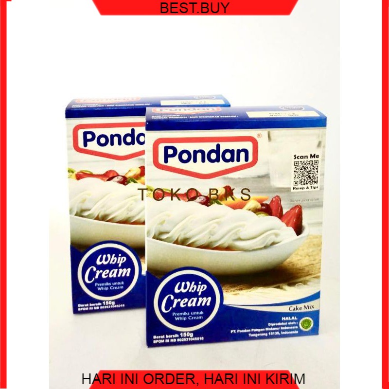 

Pondan whip cream 150g