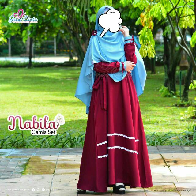 GAMIS SET NABILA GERAI CINTA size XL/ GERAI SAFA