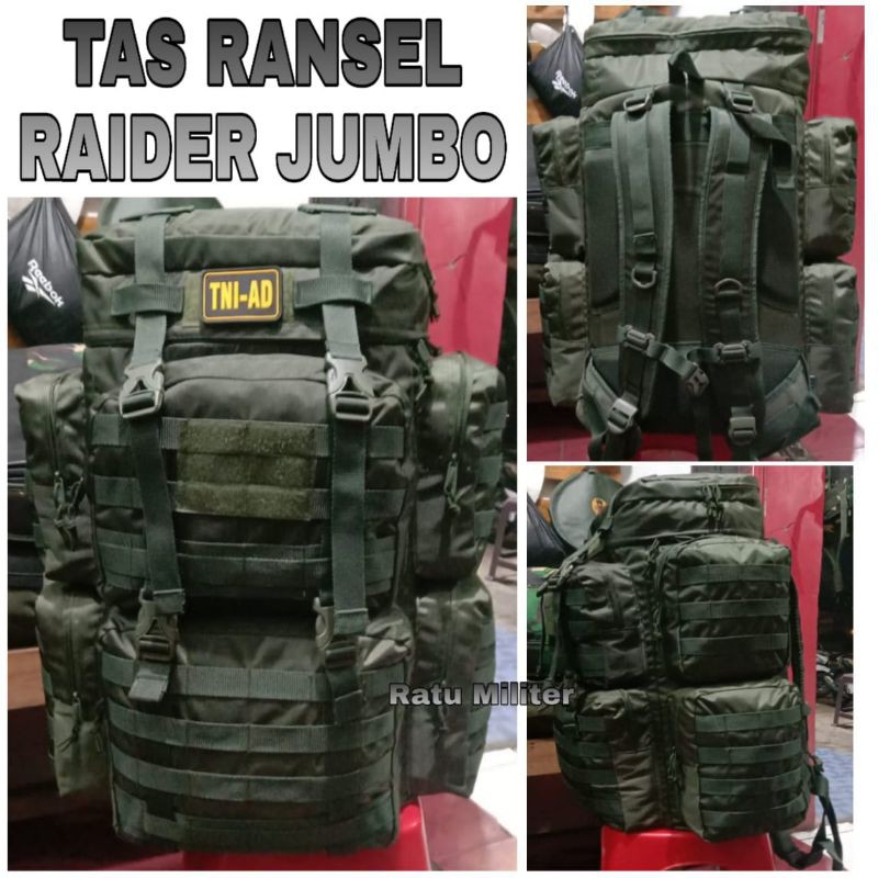 Tas ransel punggung besar raider hijau - Ratu militer