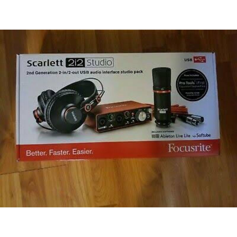 FOCUSRITE SCARLETT 2I2 STUDIO BUNDLE PAKET HOME RECORDING