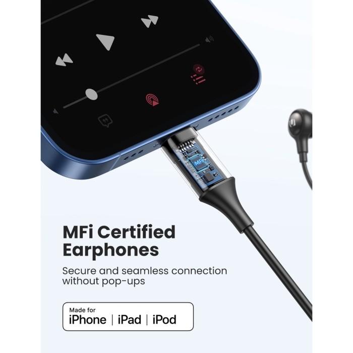 Ugreen MFI Lightning Earphone for Iphone 1,2m Black 30631