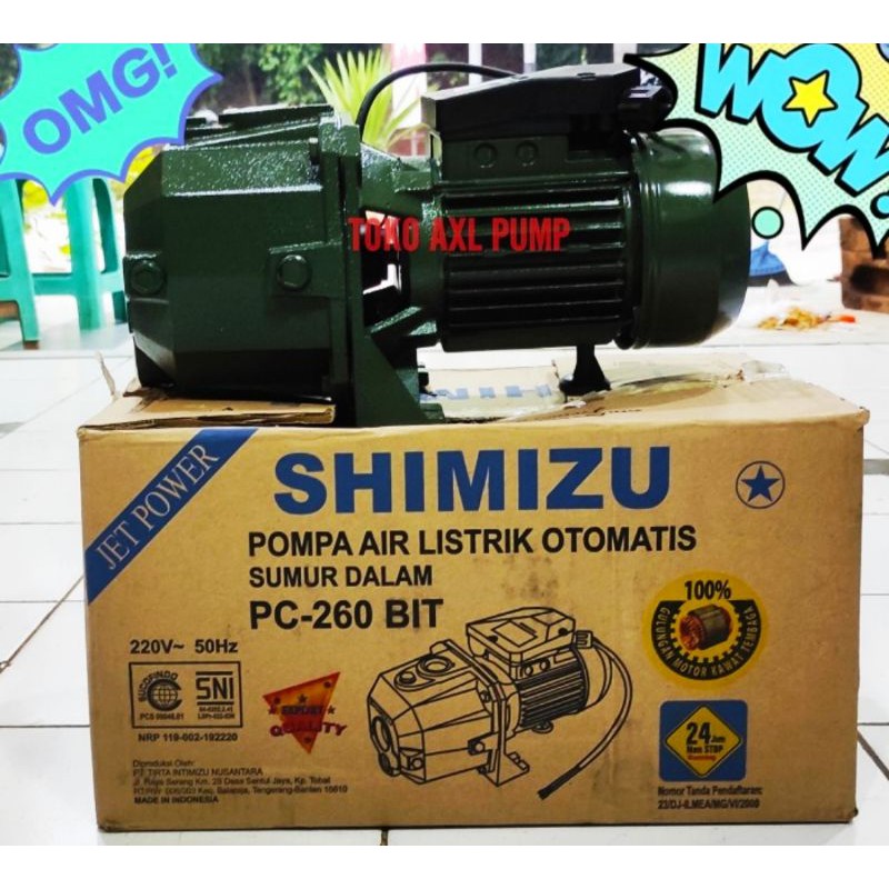 Pompa shimizu jet pump pc 260 pompa sumur dalam