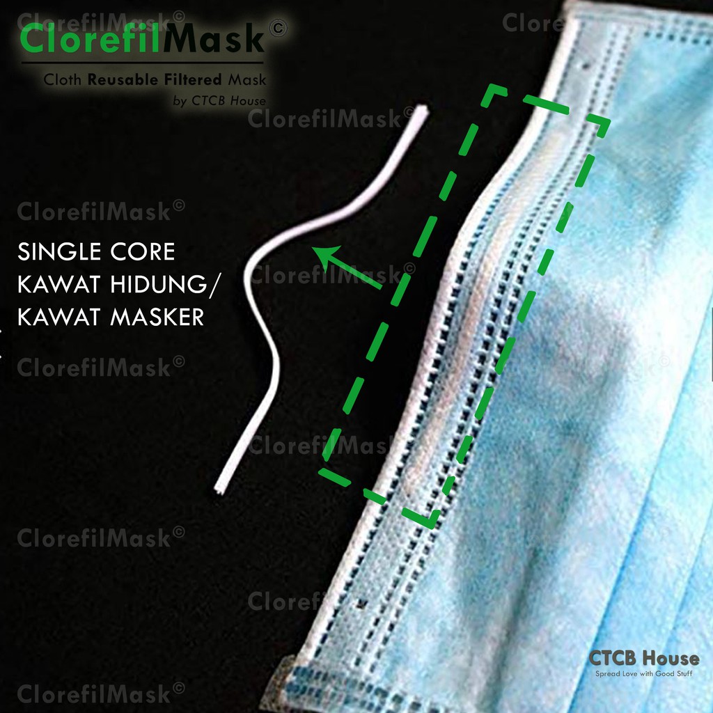 SINGLE CORE KAWAT MASKER KAWAT HIDUNG NOSE WIRE PUTIH