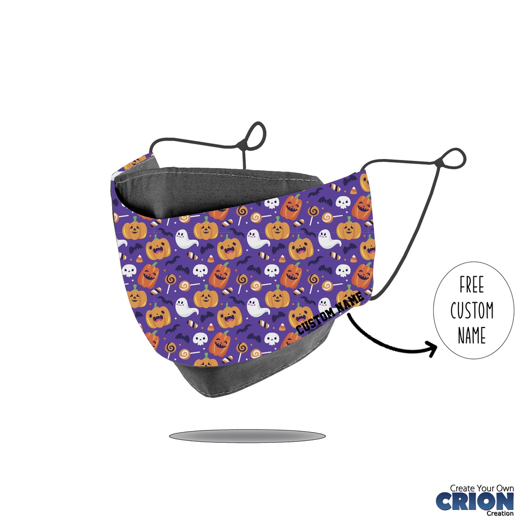 Crion - Masker 3d Full Face Cover Halloween Series - antibacterial