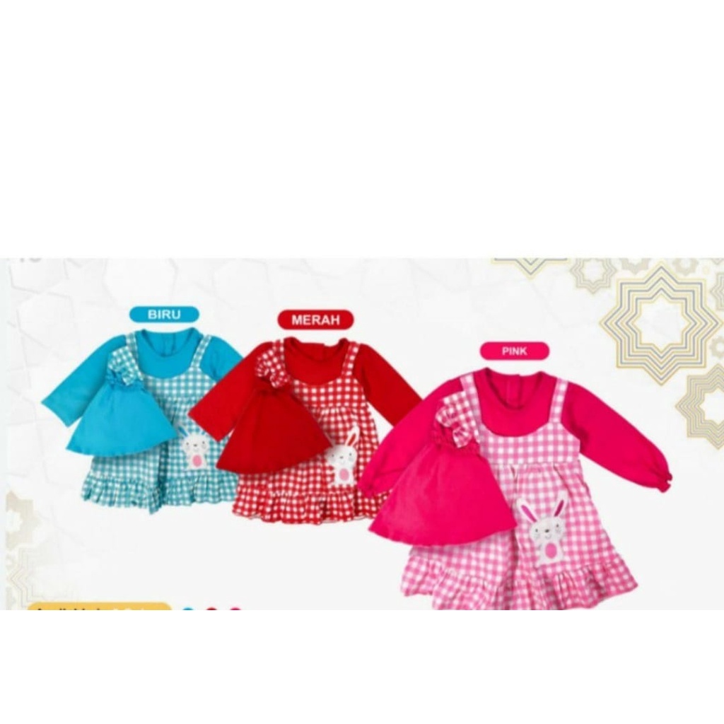 PROMO RAMADHAN Gamis Bayi Perempuan 3-18 Bulan Gamis  Rabbit/ Setelan Gamis Bayi