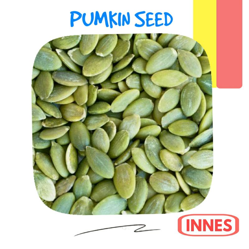 

Pumpkin Seed 250 Gr / Kuaci Biji Labu Hijau Kupas / Kwaci Mentah / Pumkin Seeds
