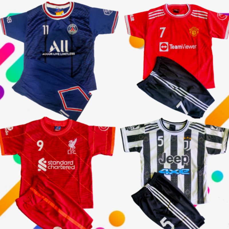 SETELAN BOLA ANAK / JERSEY ANAK / SETELAN TIDUR ANAK / SETELAN ANAK USIA 11-12 TAHUN MURAH