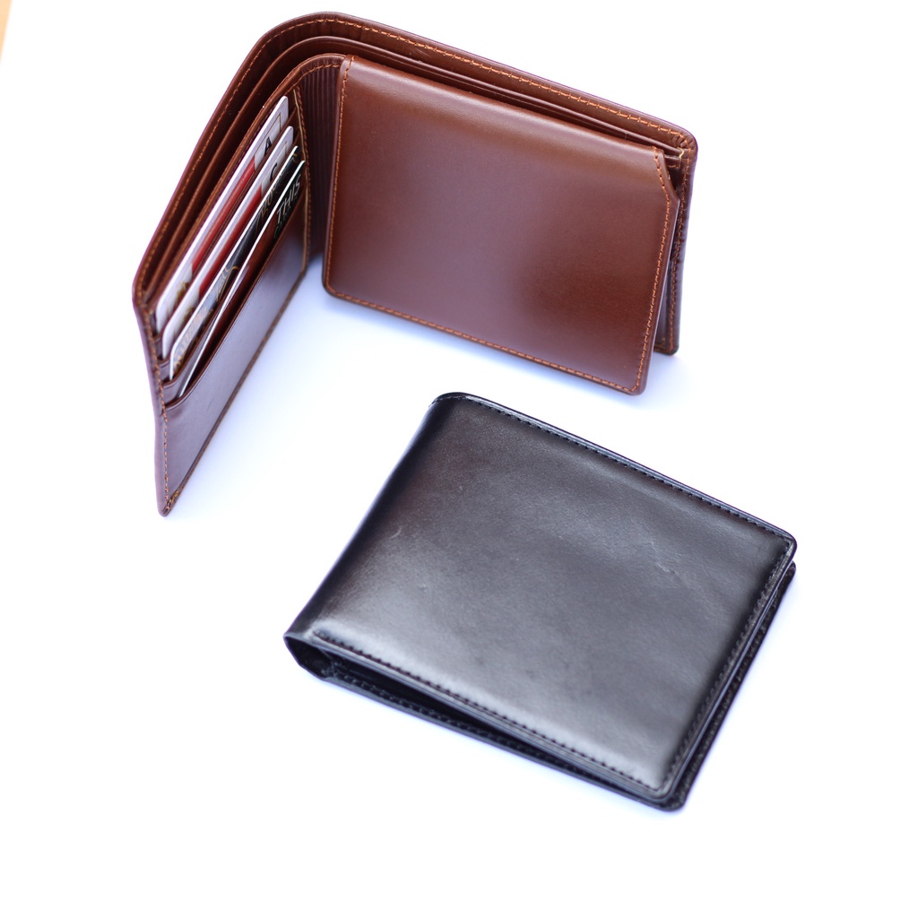 DOMPET PRIA KULIT SAPI ASLI MODEL LIPAT BANYAK SLOT KARTU - GRATIS GRAFIR NAMA KAMU / GOZZO