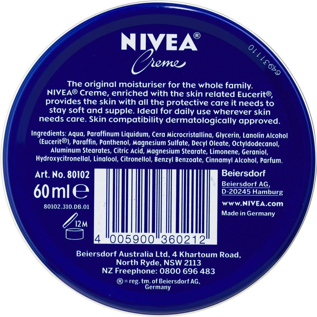 Pelembab Kulit NIVEA Cream Tin 30mL &amp; 60mL Body Care skin Kaleng Krim Kulit Bisa untuk Bayi dan Balita juka kulit kering