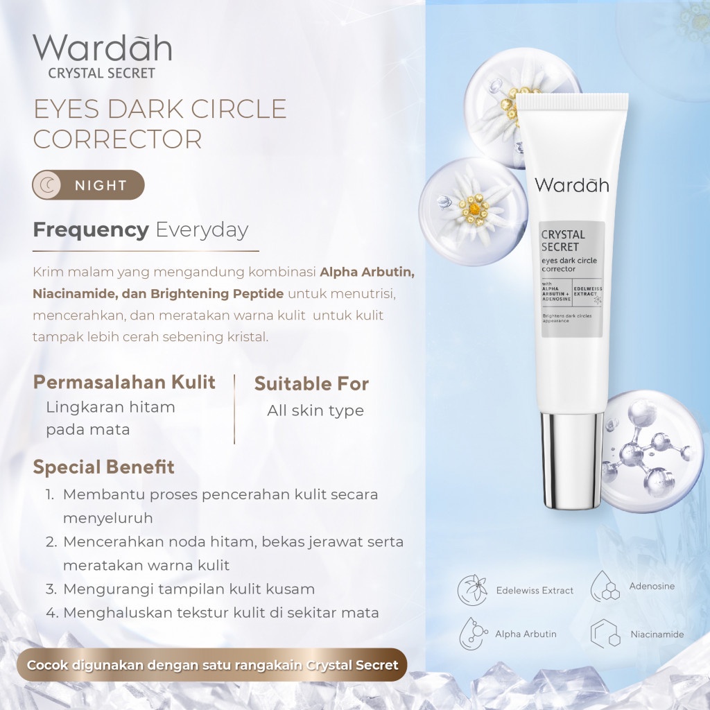 WARDAH CRYSTAL SECRET EYES DARK CIRCLE CORRECTOR 10ML