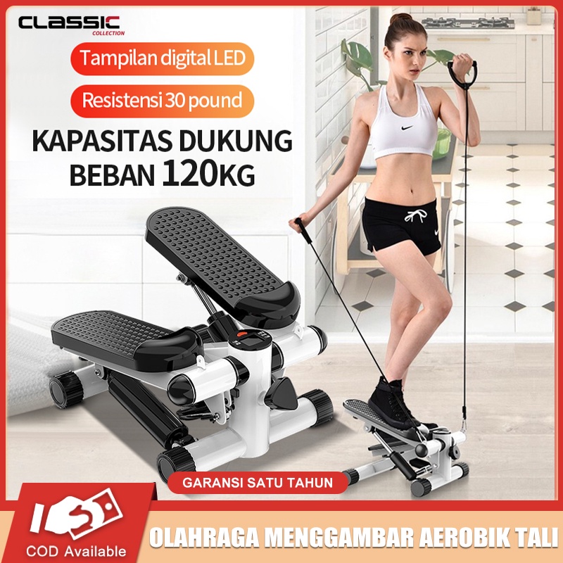 Air Climber Steper -Stepper Alat Fitness Olahraga menggambar aerobik tali