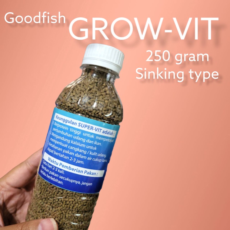 GROW VIT GOODFISH PAKAN UDANG LOBSTER IKAN DASAR PELET TENGGELAM