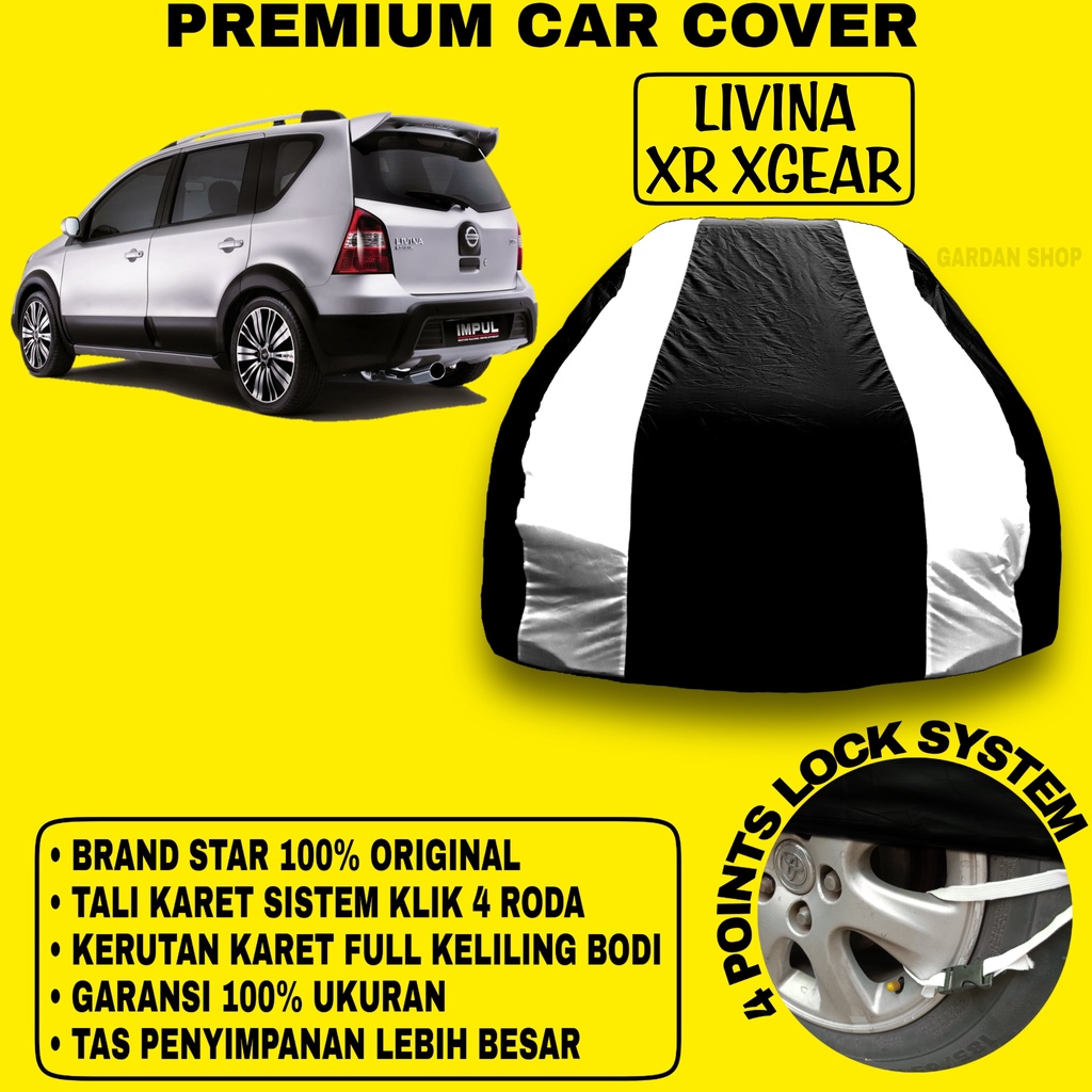 Body Cover LIVINA XR XGEAR Sarung Strip SILVER Penutup Pelindung Bodi Mobil Livina Xr Xgear PREMIUM