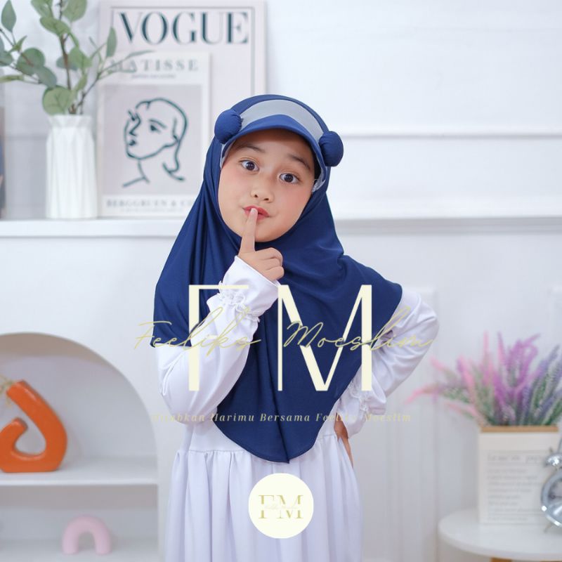 Hijab Anak Jiltop Pompom / Jilbab anak nyaman lucu murah kualitas PREMIUM