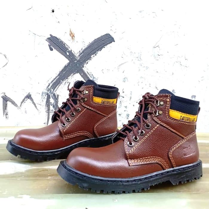 Sepatu Pria Safety Caterpillar sepatu safty kulit asli kulit DG
