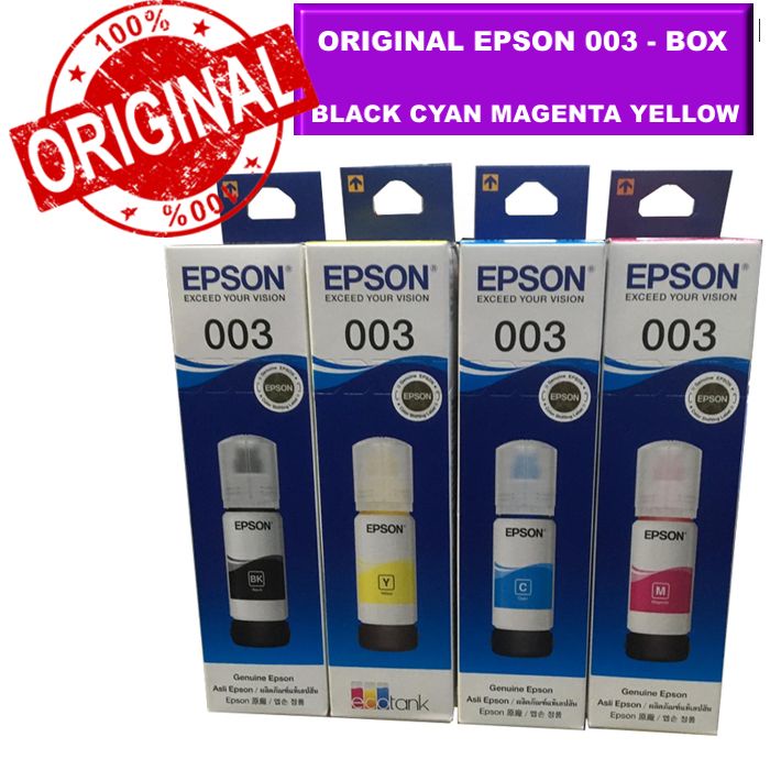 Tinta original epson 003 printer L3110 L3150 L5190 Box resmi ori epson indonesia