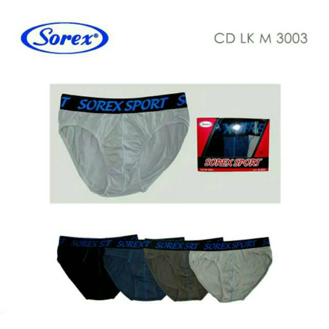 Celana Dalam Sorex Pria Man Sport LK M 3003 | CD Laki Laki Karet Boxer Sguna 3 pcs / 1 box