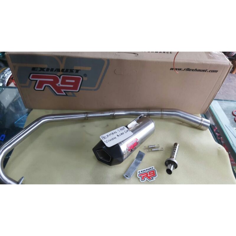 Knalpot racing R9 original Vixion fi vixion new NVL NVA new alpa misano / knalpot r9 vixion new misa
