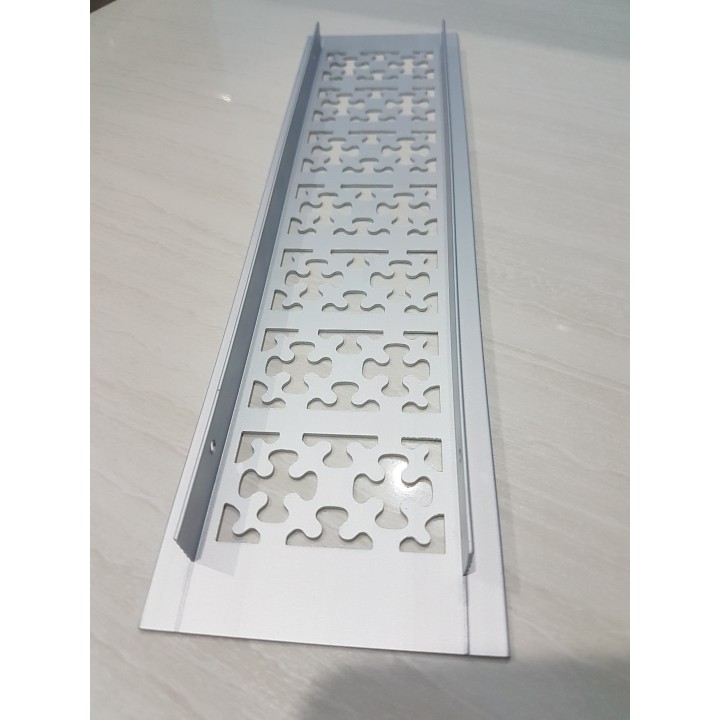 8 x 20 cm saringan udara lubang hawa angin ventilator alumunium motif