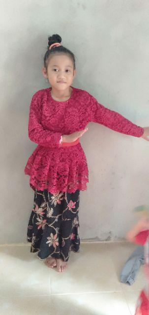 Sb Collection Stelan Atasan Megan Kebaya Kartini Dan Rok Duyung Batik Anak Wanita
