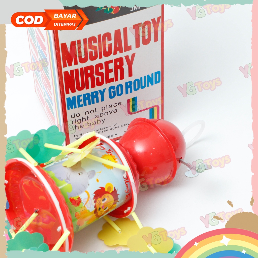 YGtoys Merry Go Round Mainan Gantung Bayi Musik Putar Baby Musical Nursery Toy Mainan Gantungan Anak Bayi