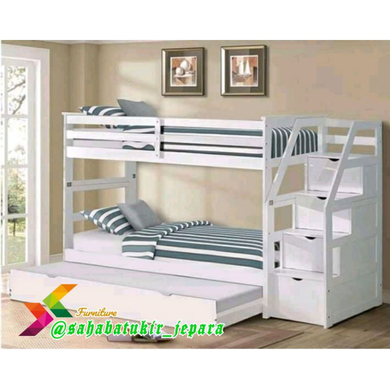 Ranjang Susun/Dipan tingkat 3 Bed DUCO Glossy