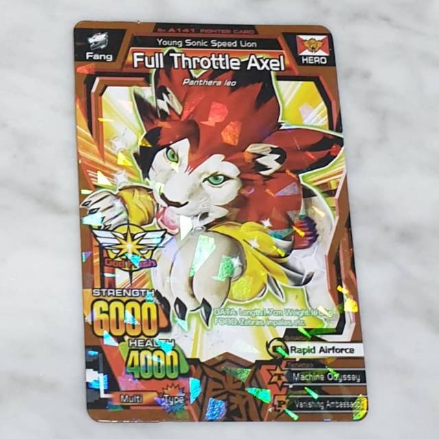 Mainan kartu animal kaiser full throttle axel