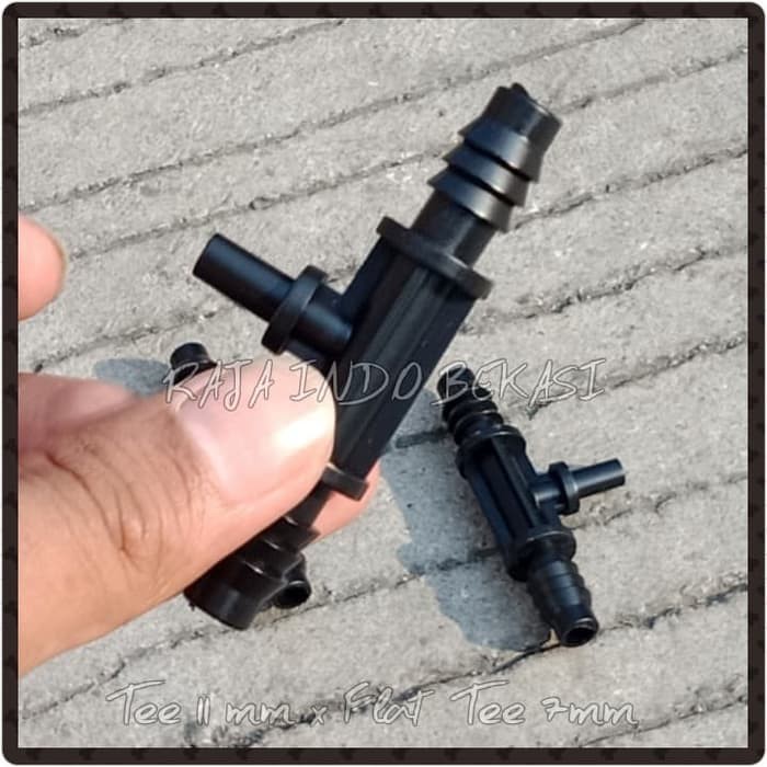 092 Nepel Flat Tee 12 Mm Ke To 7 Mm Sprayer Connector Selang 12 11 Mm Ke 6 Mm 12x7mm 12x6mm Irigasi
