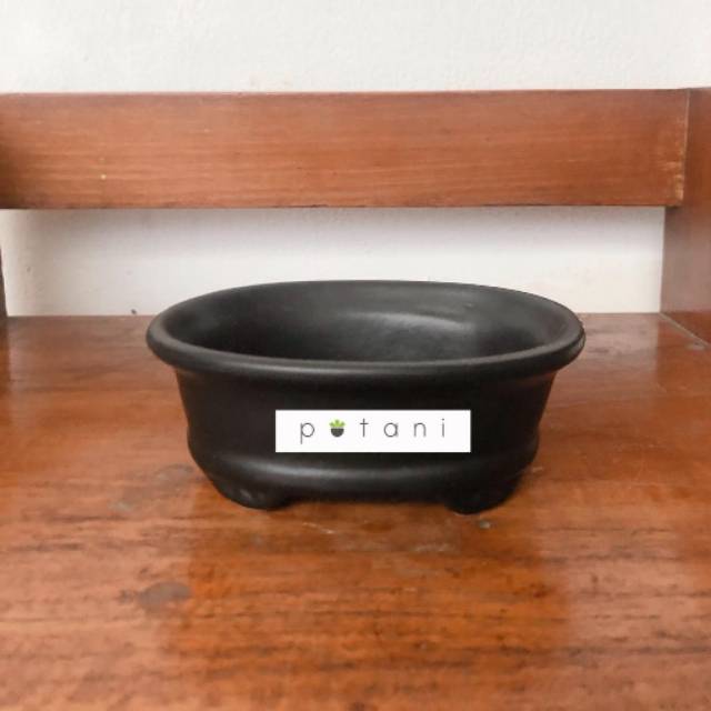 Pot keramik  bonsai coklat  tua  doff A565 Shopee Indonesia