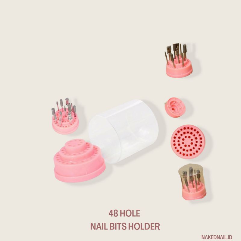 tempat nail drill nail bit storage 48 lubang