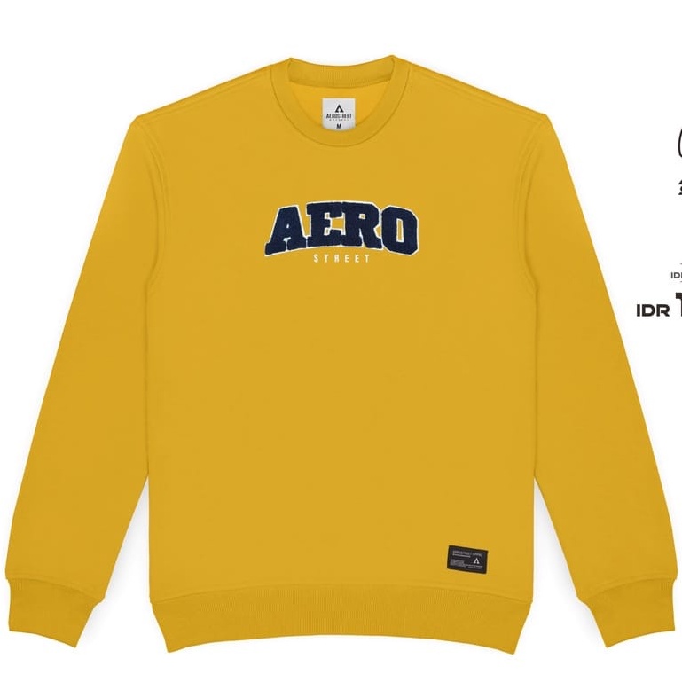 Aerostreet Crewneck Aero Basic Kuning Sweater Sweatshirt BBAAA - sweater aero pria dan wanita - BEST